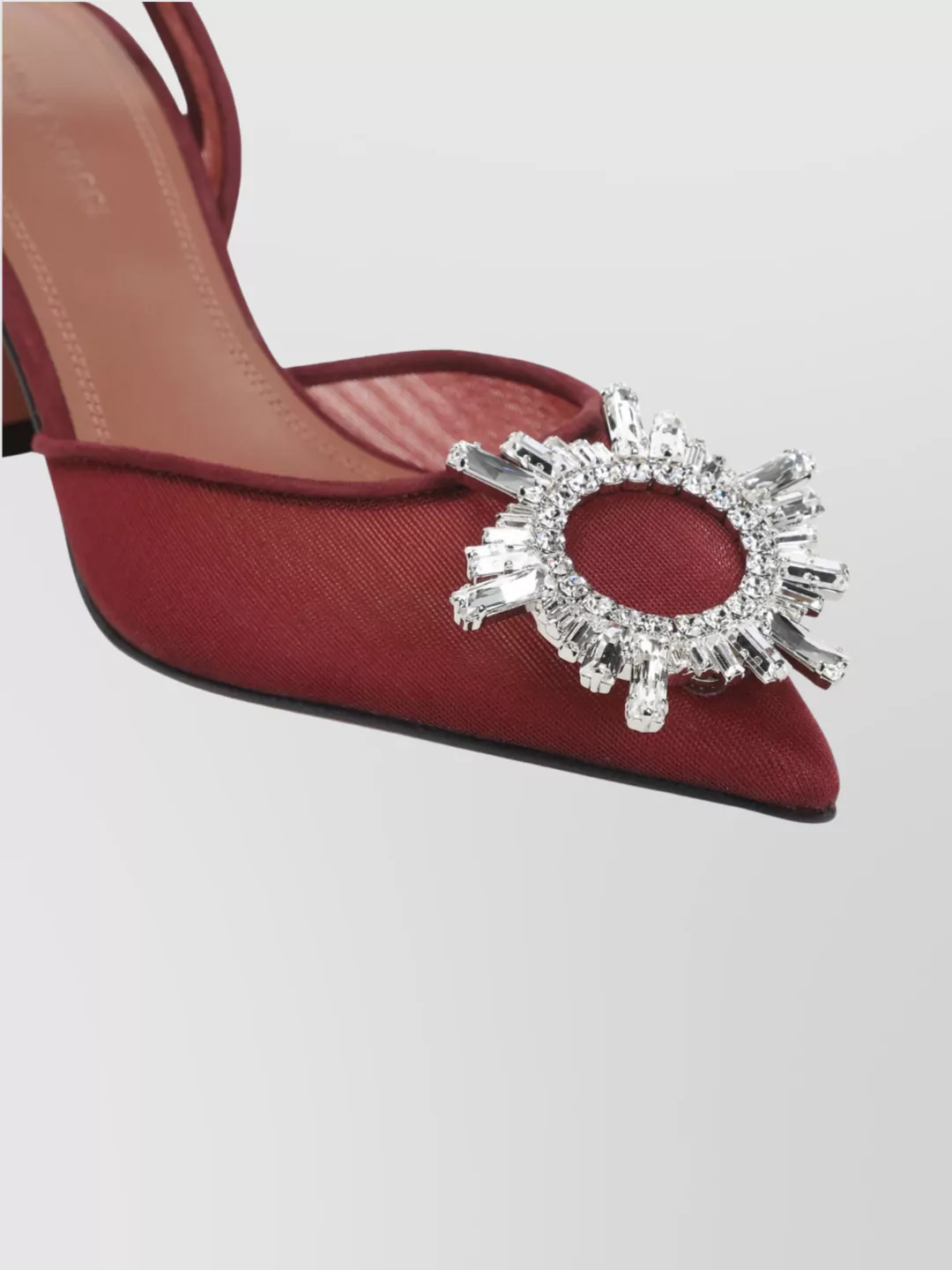 Amina Muaddi Sculptural Heel Pointed Toe Pumps