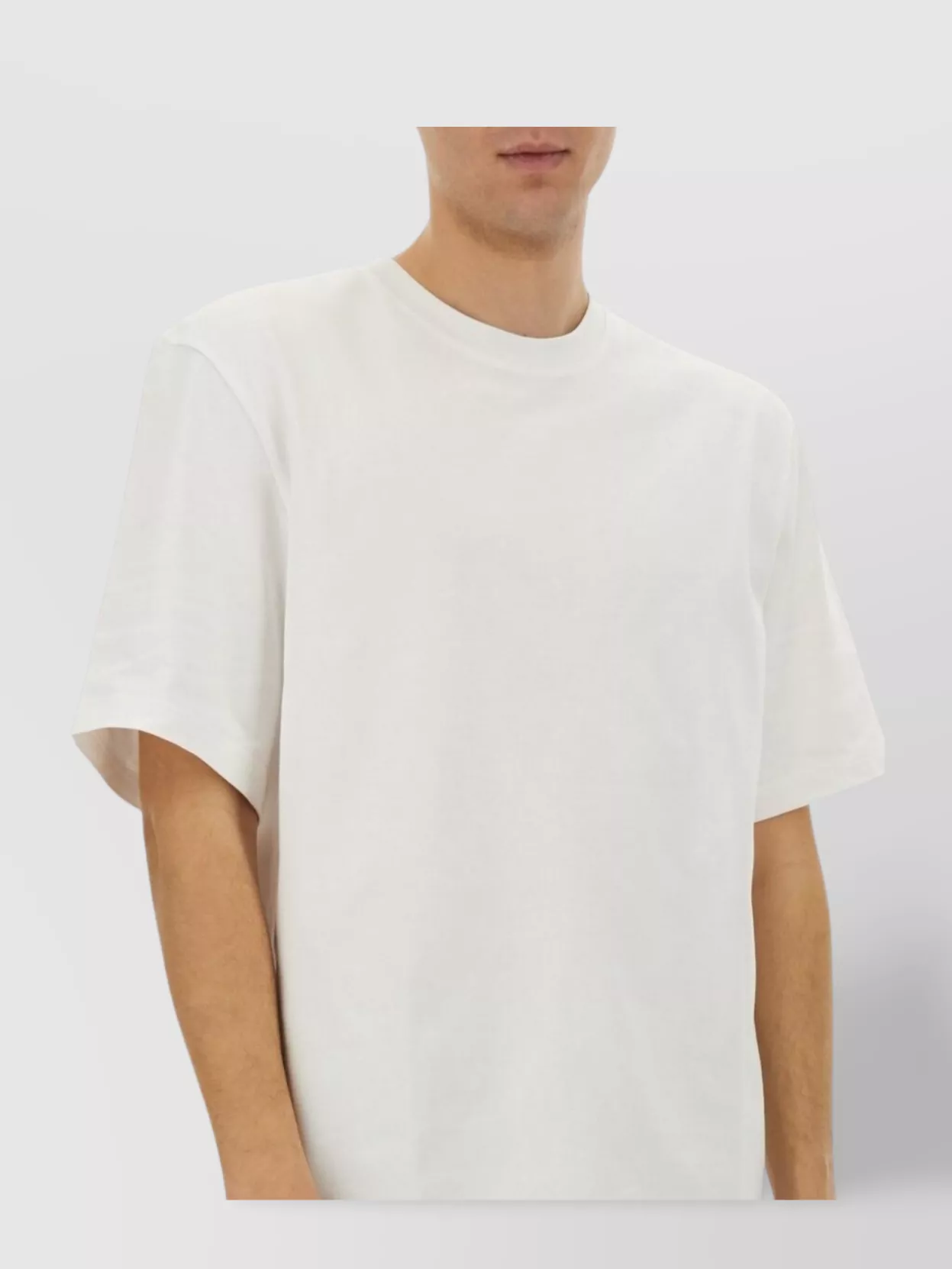 Studio Nicholson Jersey - Branded Easy Fit Ss T-shirt White Relaxed Fit T-shirt - Piu
