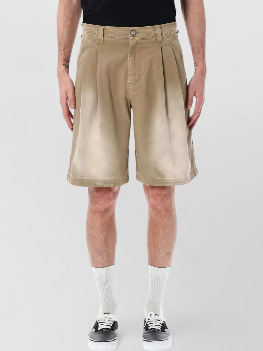 Erl Cotton Pleated Tailored Shorts