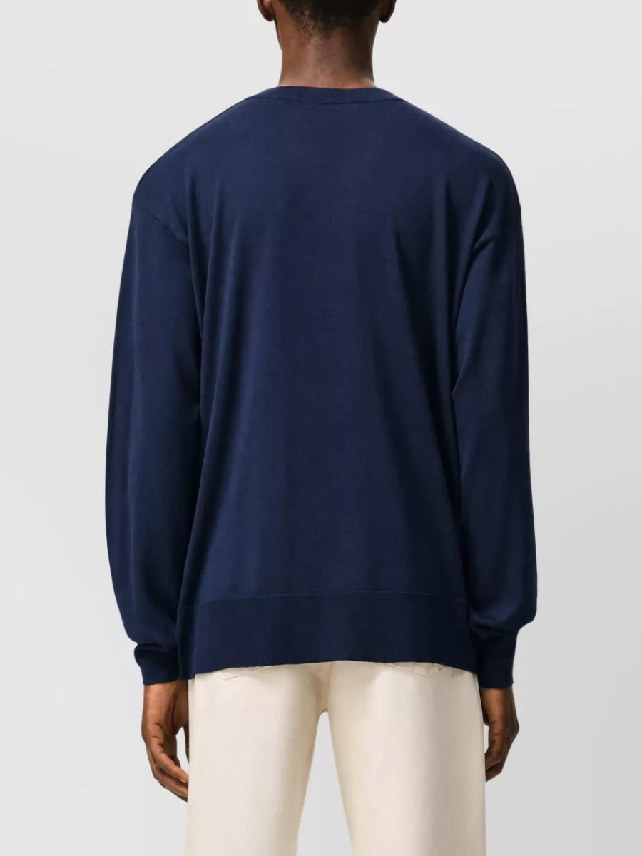 Ami Paris Wool Silk Crewneck Sweater