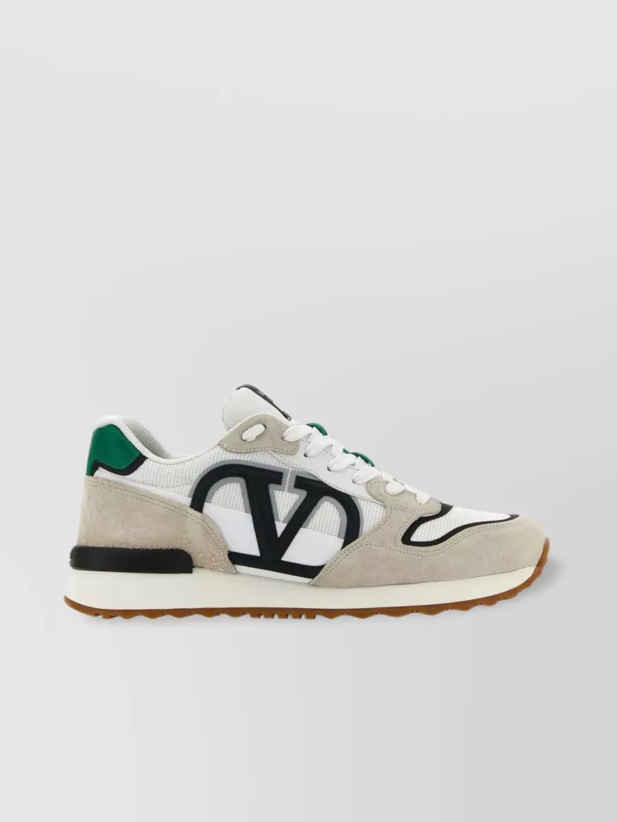 Shop Valentino Vlogo Pace Sneakers In Multicolor In Grey