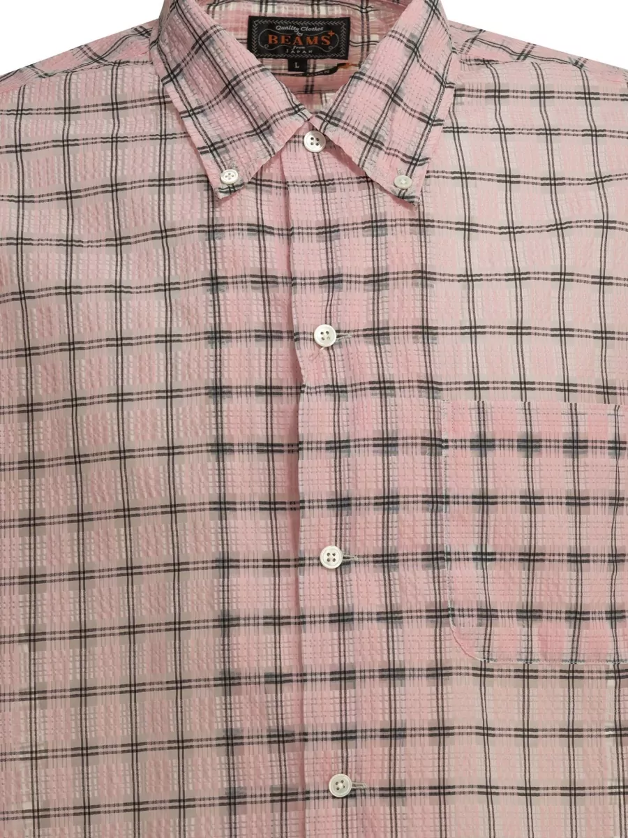 Beams Plus Plaid Nylon Casual Shirt