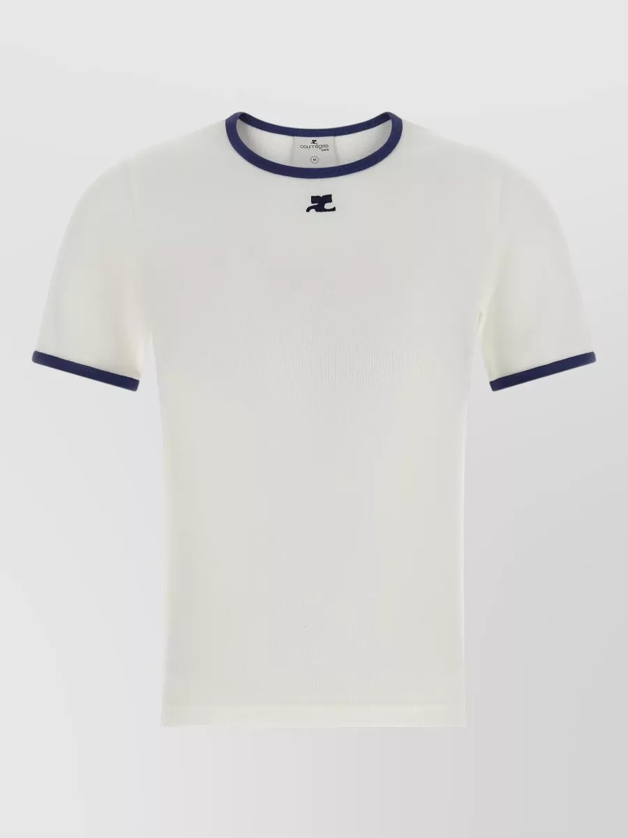 Courrèges Cotton Slim-Fit Logo-Print T-Shirt