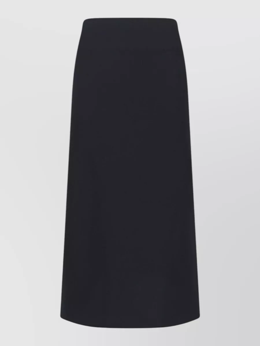 Jil Sander Black Midi Straight Skirt