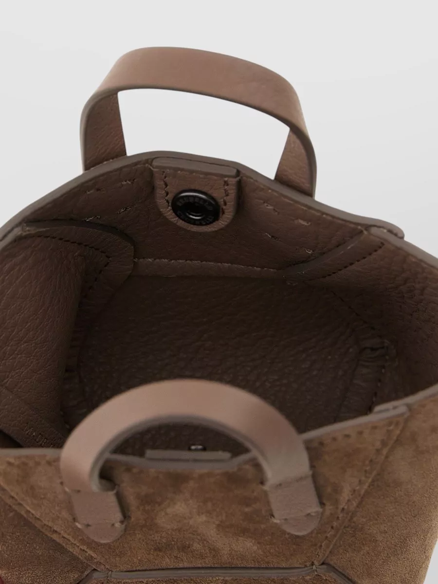 Brunello Cucinelli Micro Suede Leather Mini Bag