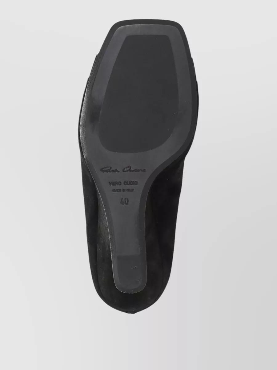 Rick Owens Leather Flat Boots