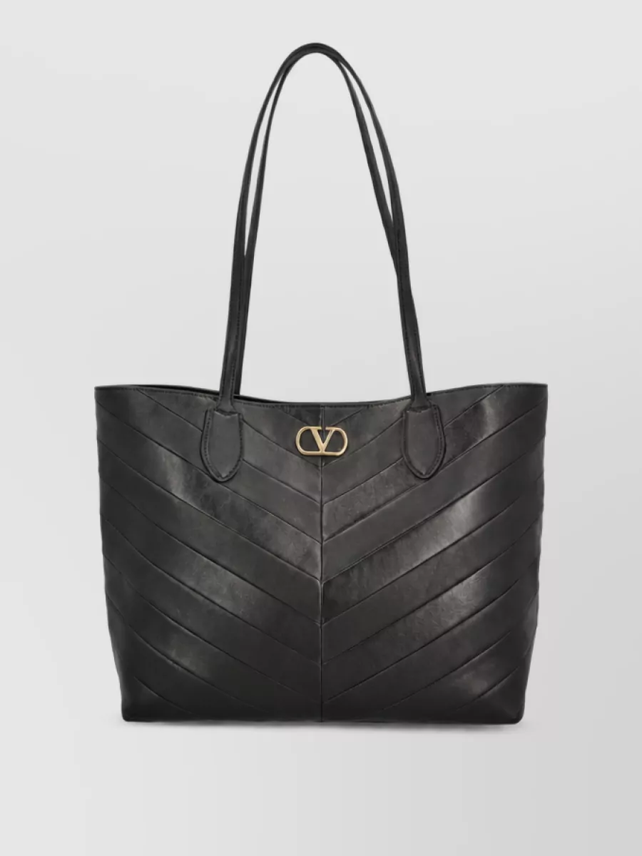 Valentino Garavani vlogo signature leather tote bag