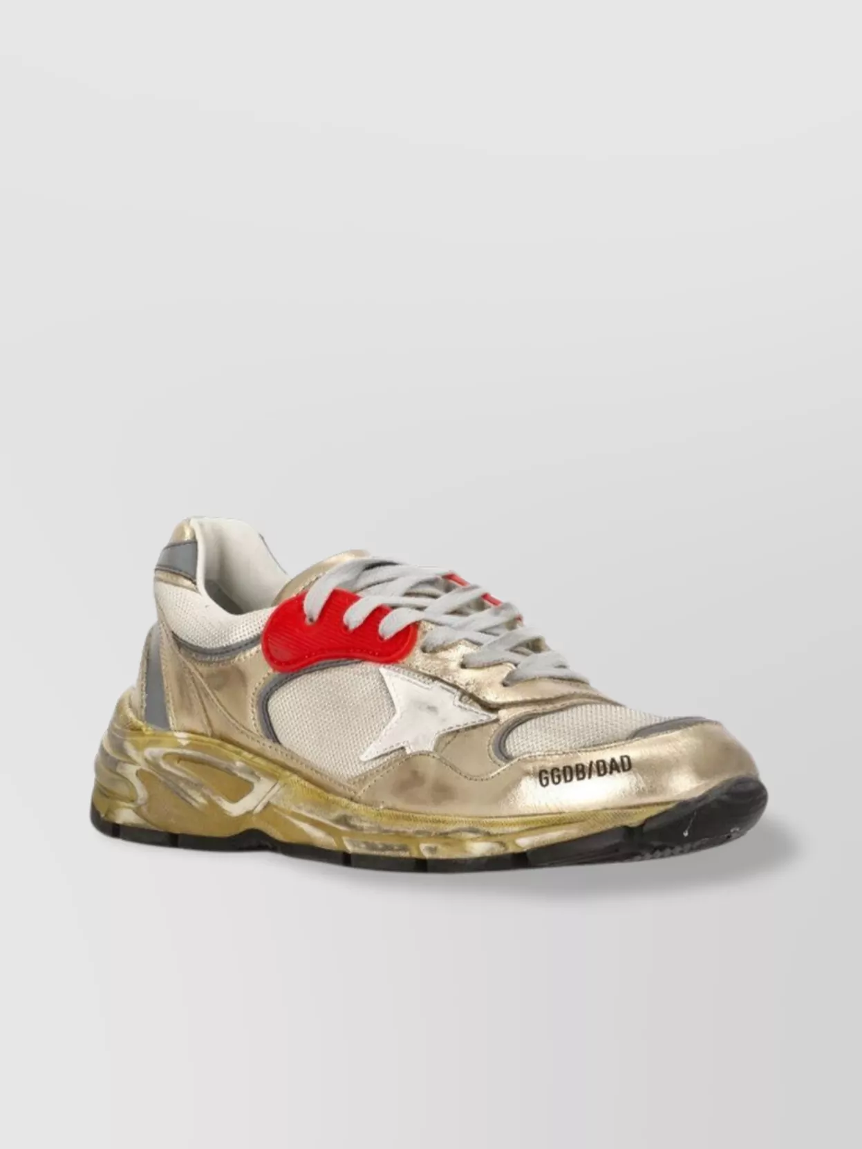 Golden Goose Vintage-finish Golden Leather Sneakers In Green