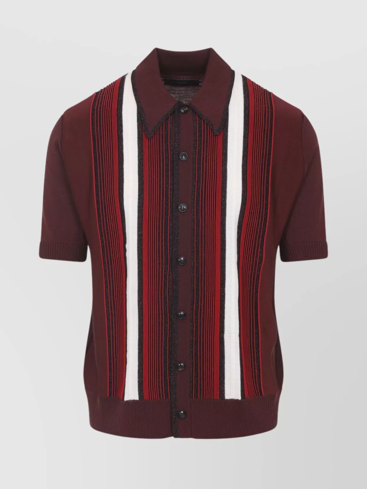 Amiri Striped Shirt With Embellishments And Short Sleeves