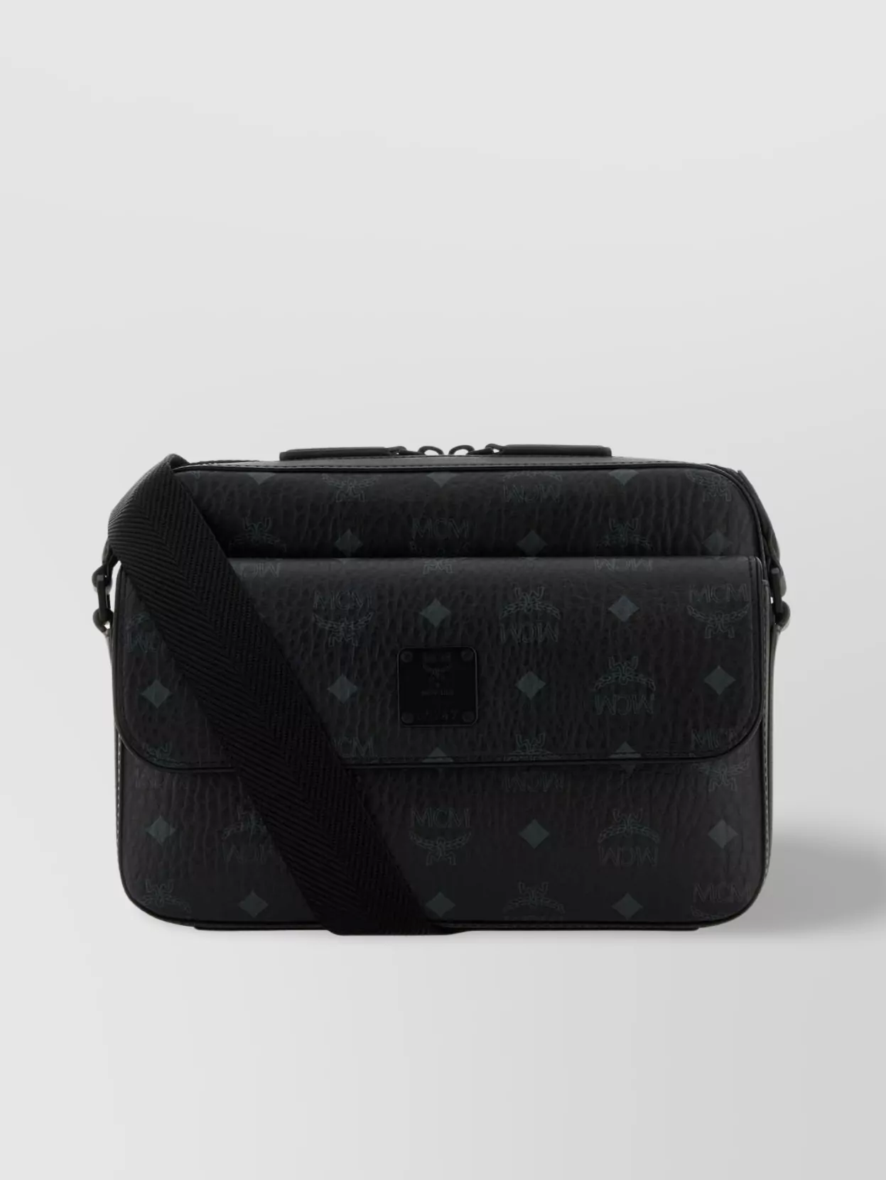 Mcm Canvas Aren Messenger Crossbody Bag