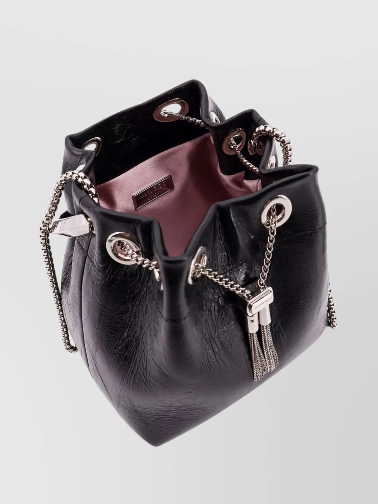Jimmy Choo Leather Bucket Bag Eyelet Accents