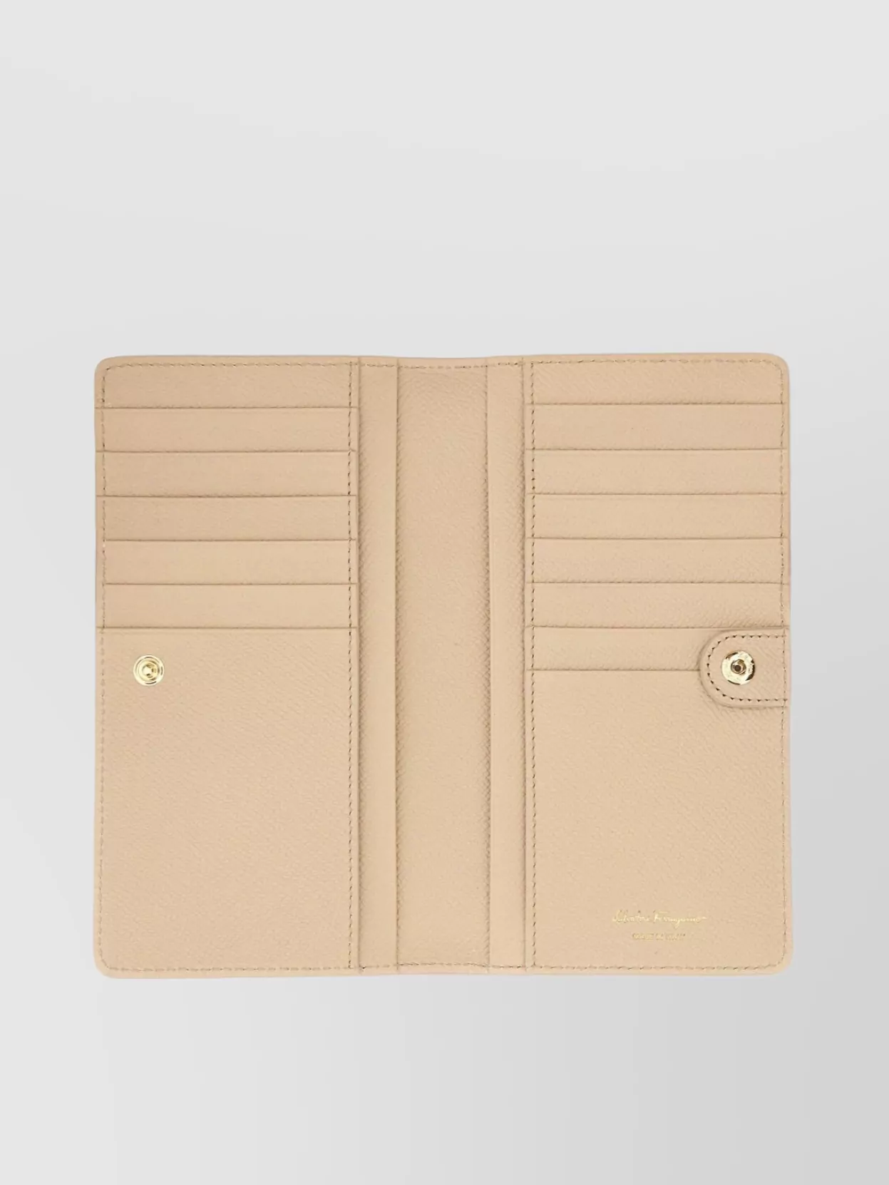 Ferragamo Gancini Wallet Gold-tone Hardware In Neutral