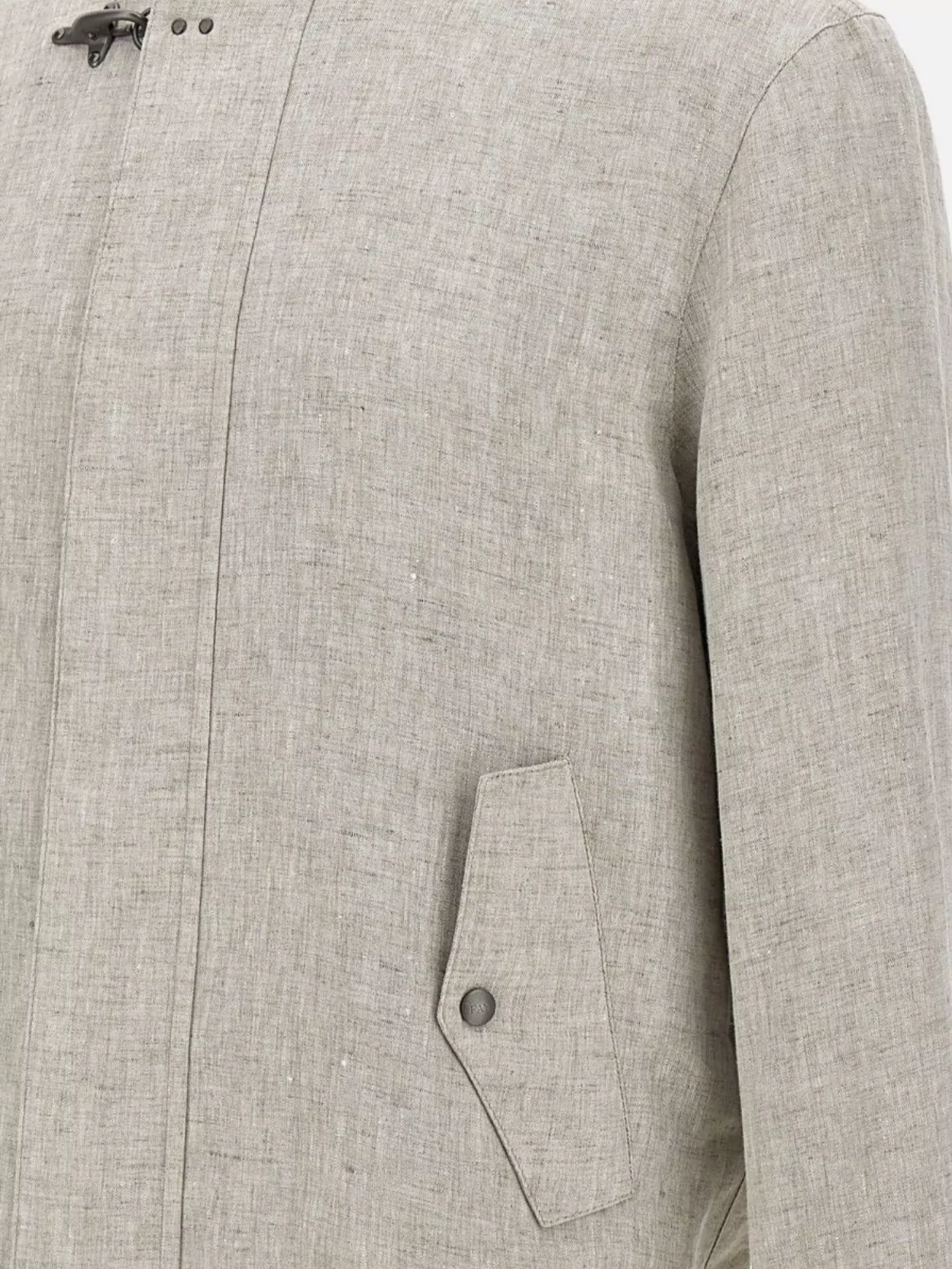 Fay Canvas Bomber Jacket Flap Pockets In Gray
