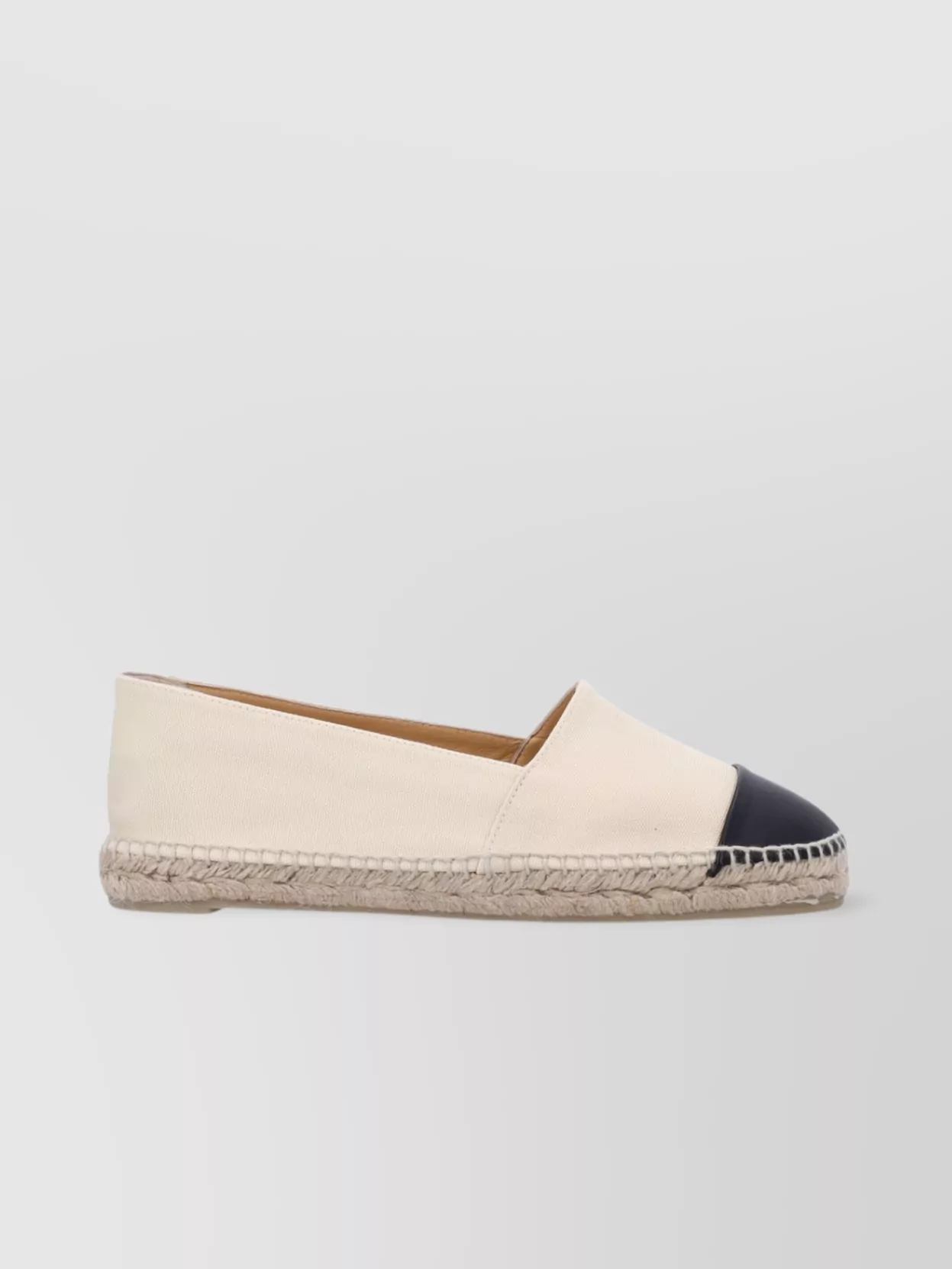 Shop Castaã±er Katty Round Toe Two-tone Espadrilles