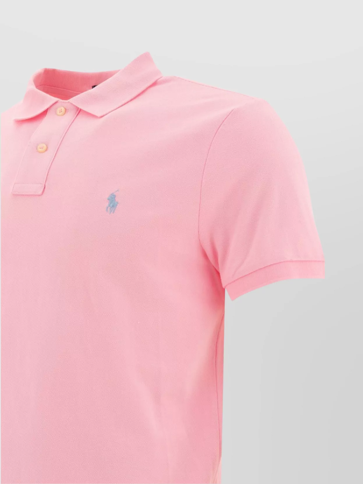 Polo Ralph Lauren Ribbed Collar Polo Shirt With Short Sleeves