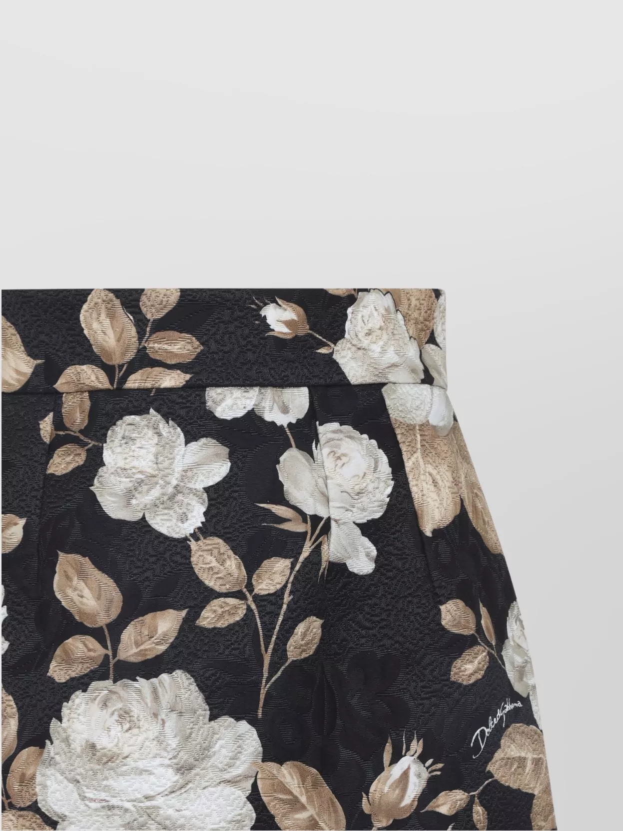 Dolce & Gabbana Multicolour Jacquard Floral Skirt In Multi