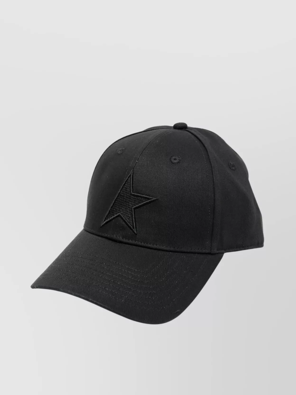 Golden Goose Black Baseball Cap With Star Women