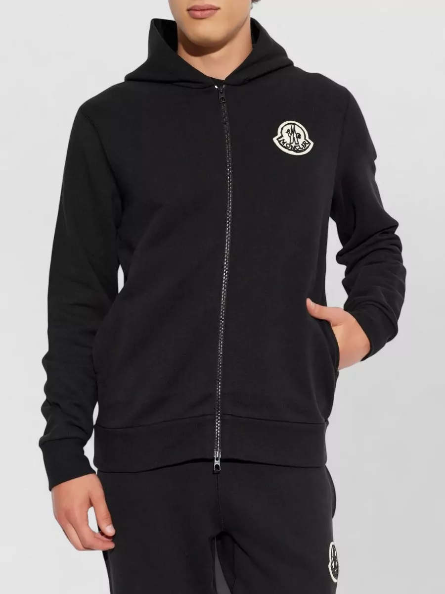 Moncler Cotton Zip-Up Hooded Jacket
