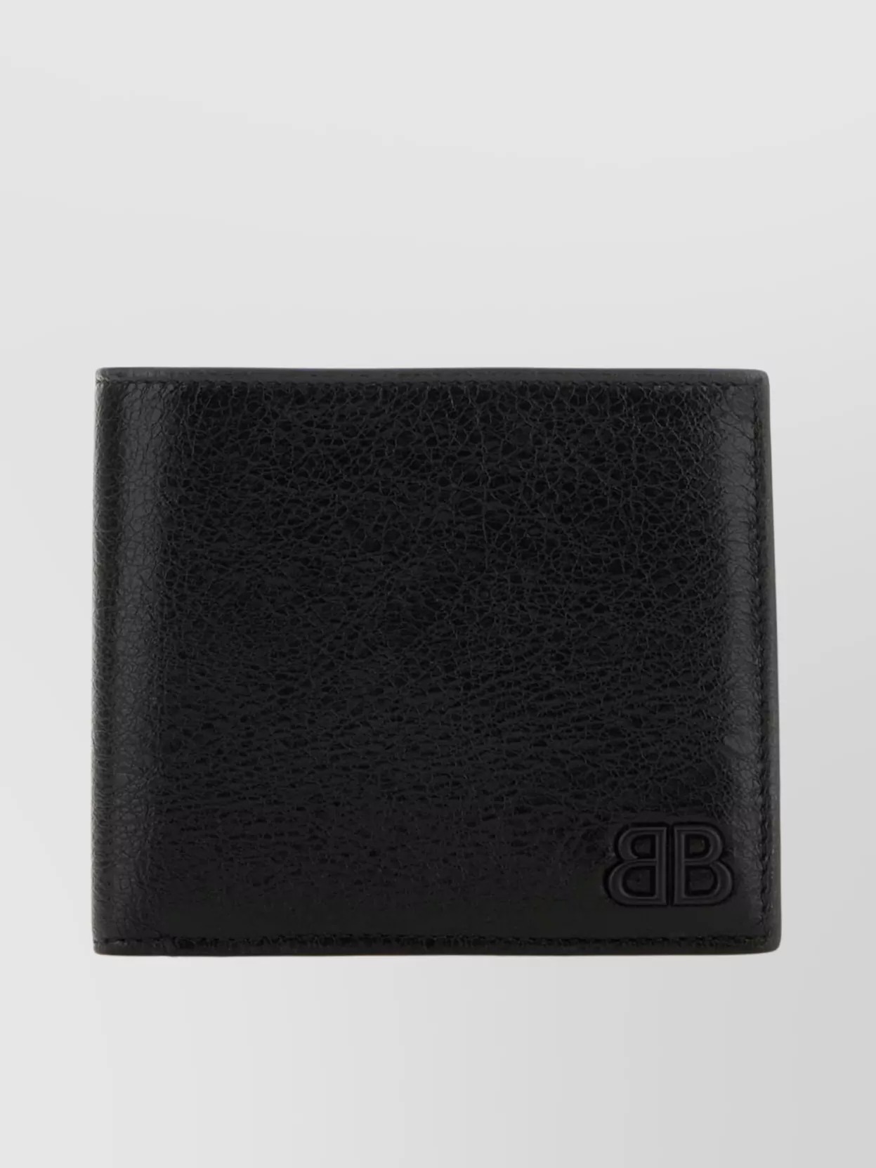 Shop Balenciaga Monaco Leather Bifold Wallet In Black