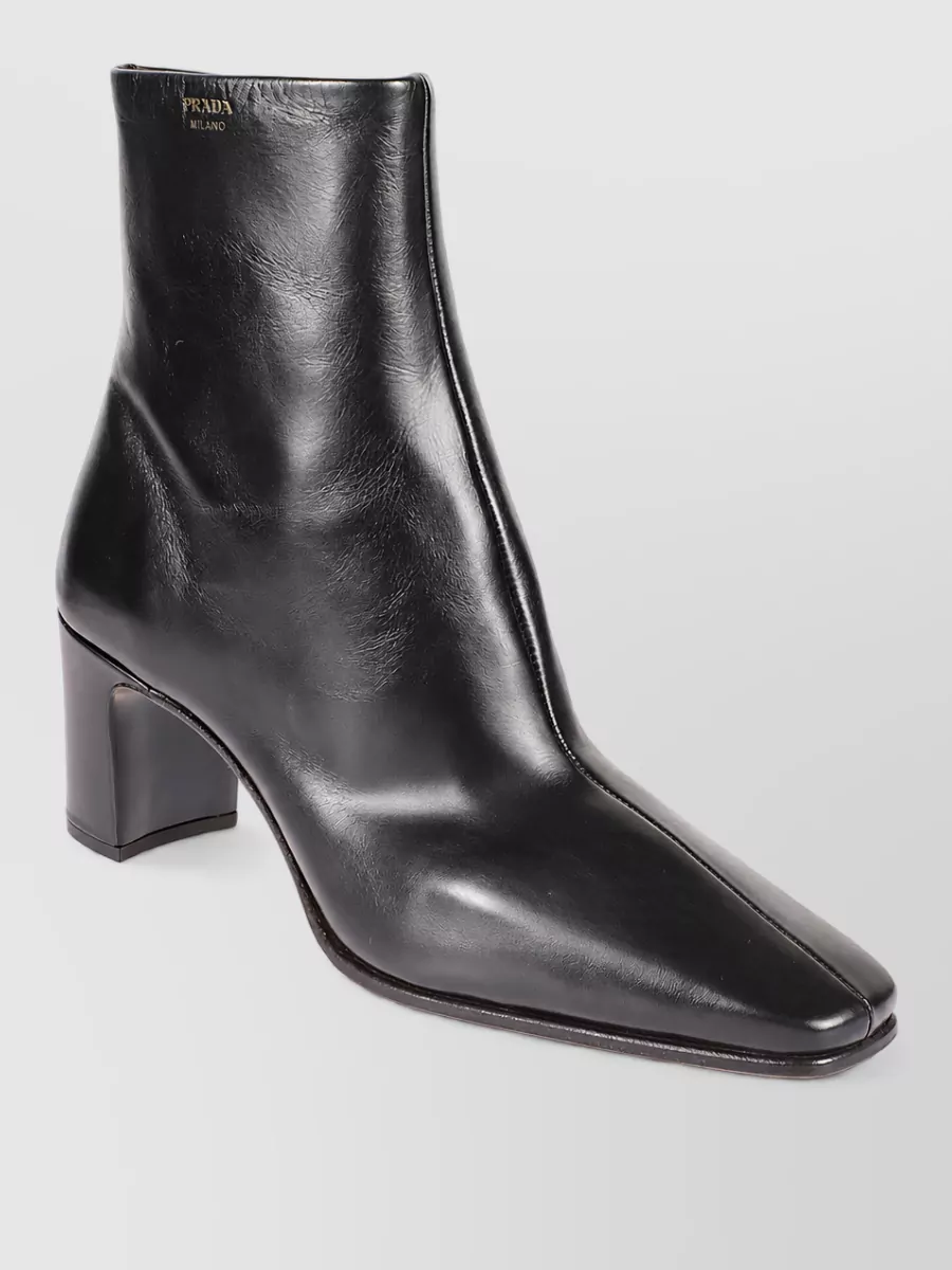 Prada leather ankle boots