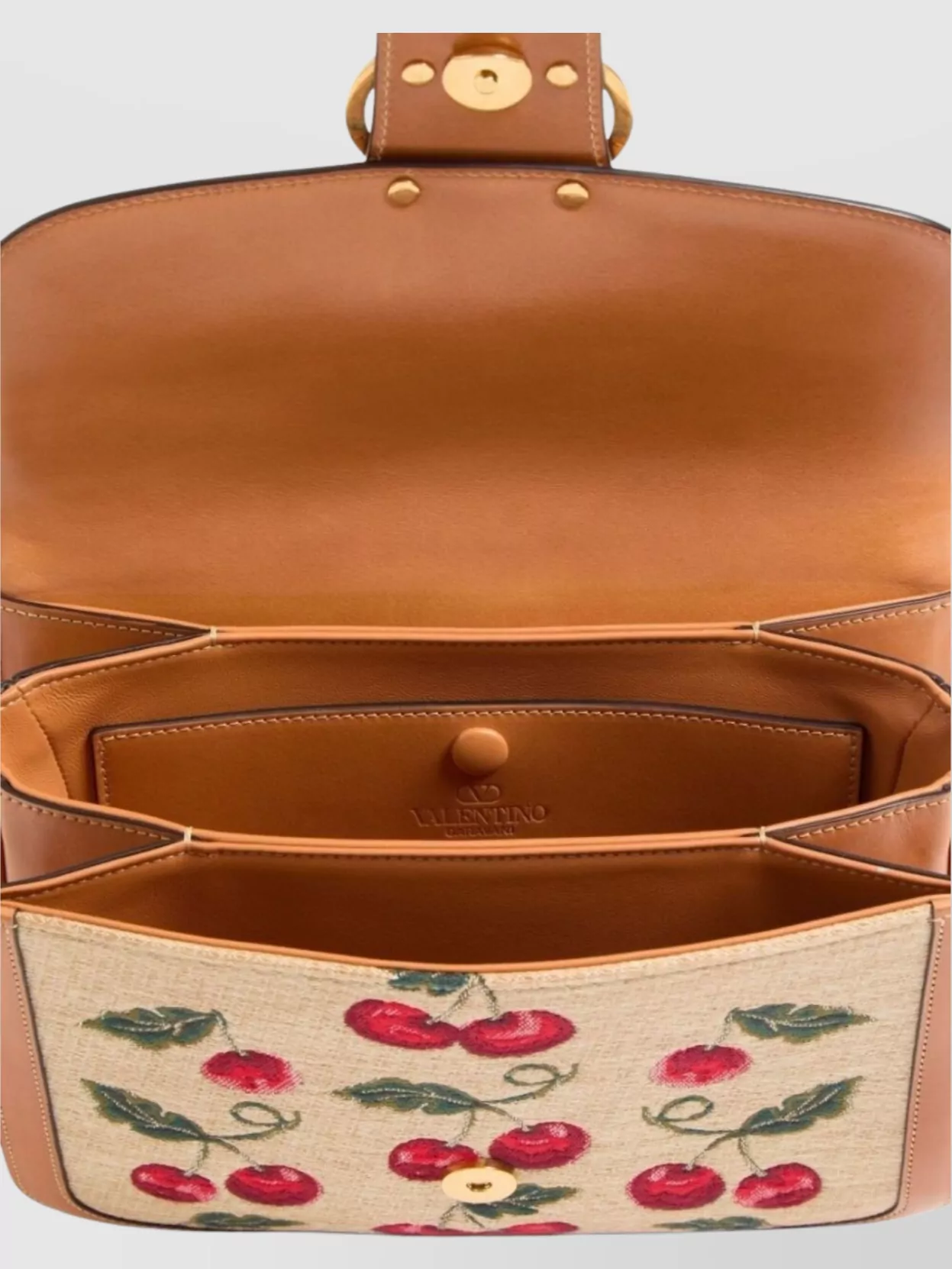 Valentino Garavani Cherry Print Shoulder Bag With Adjustable Strap