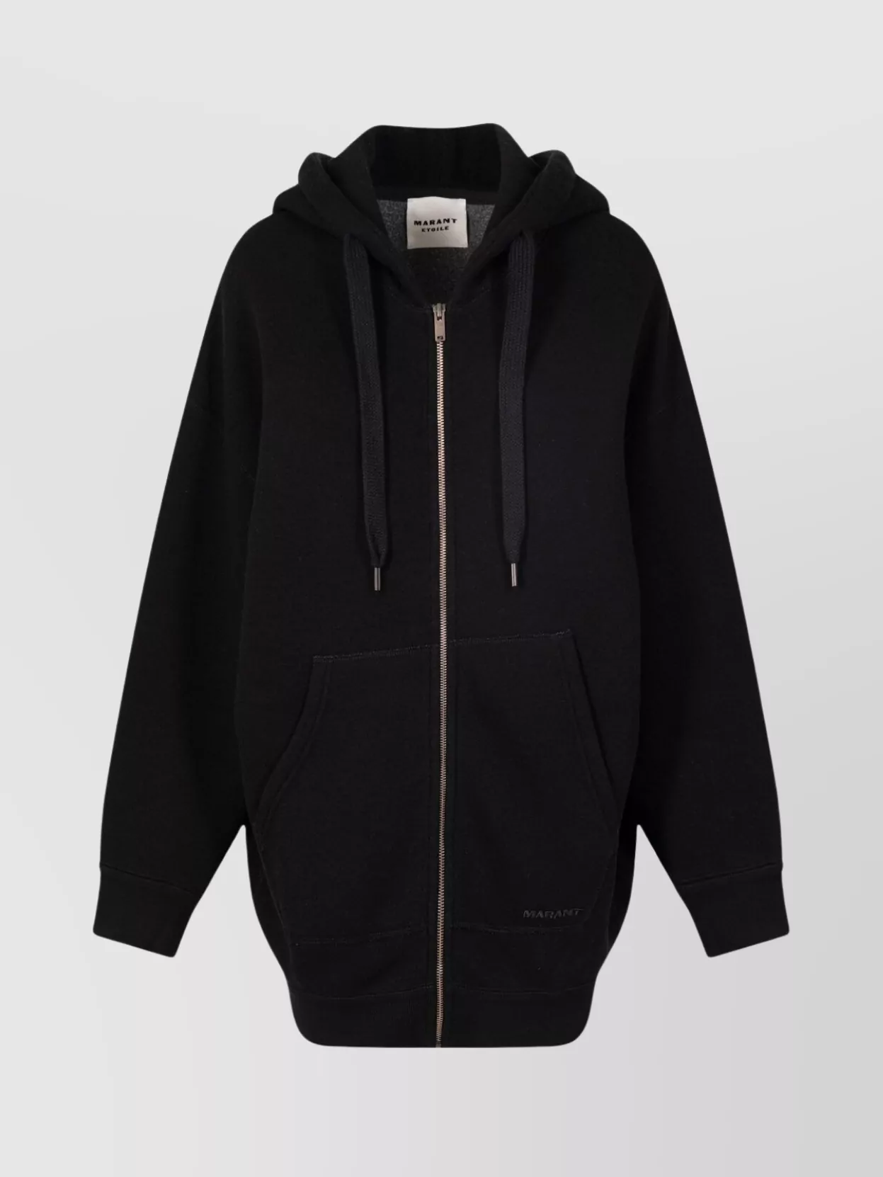 Isabel Marant Étoile Heavy Sweatshirt Drawstring Hood In Black