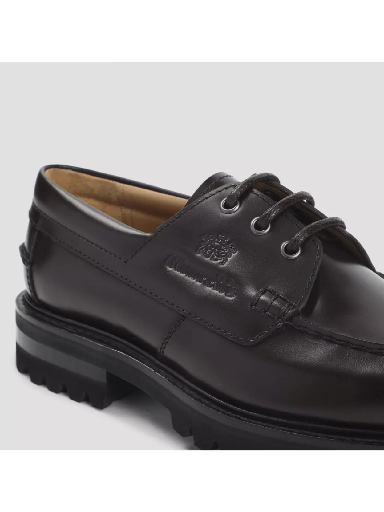 Church's Chunky Sole Round Toe Leather Loafers