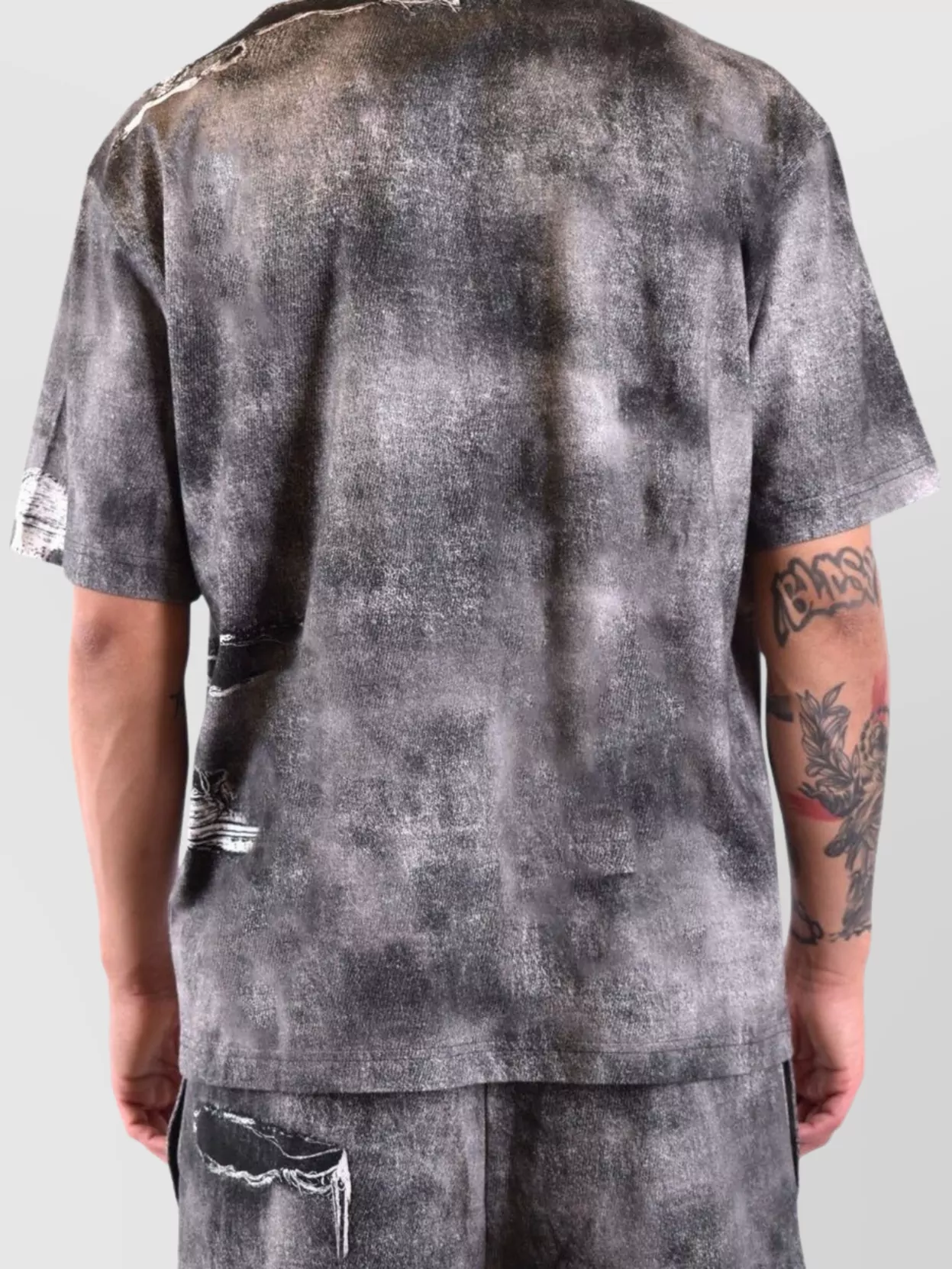 Diesel Crew Neck Distressed Short Sleeves