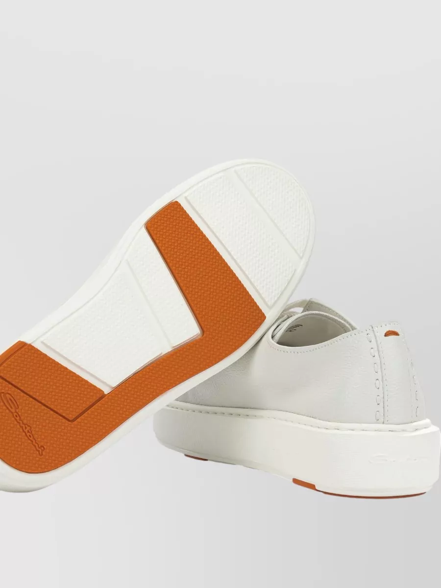 Santoni Leather Low-Top Sneakers