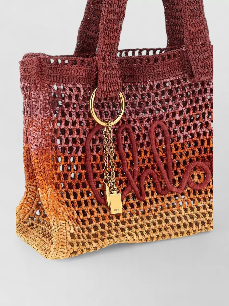 Chloé Woody Raffia Beach Bag