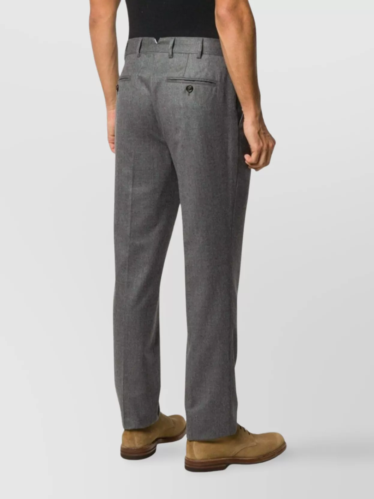 Brunello Cucinelli Wool Tailored Trousers With Multiple Pockets In Gray