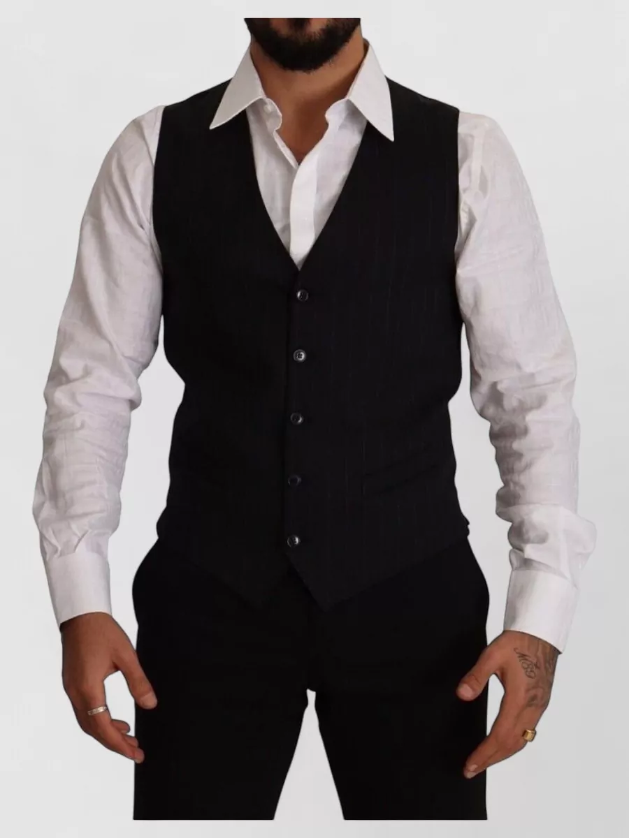 Dolce&Gabbana striped virgin wool waistcoat