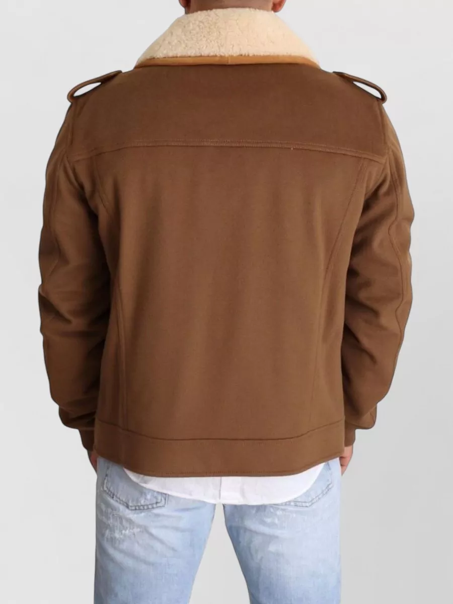 Dolce&Gabbana Wool Cashmere Shearling Double Breasted Coat
