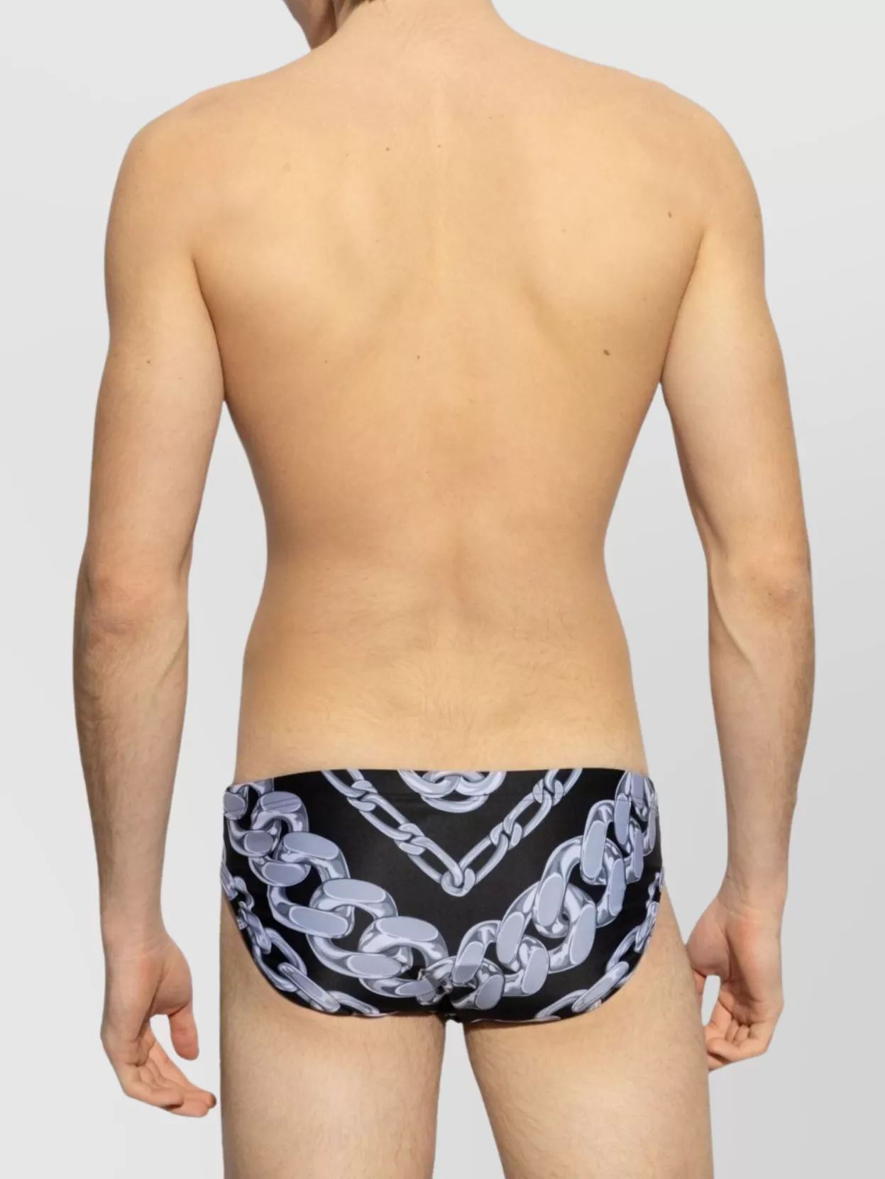 Versace Chain Print Mid-Rise Elasticated Drawstring Beachwear