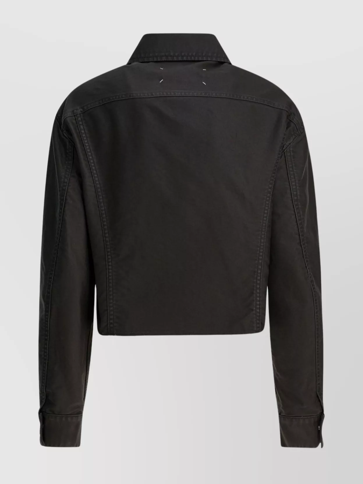 Maison Margiela Denim Jacket With Collared Design And Pockets In Black
