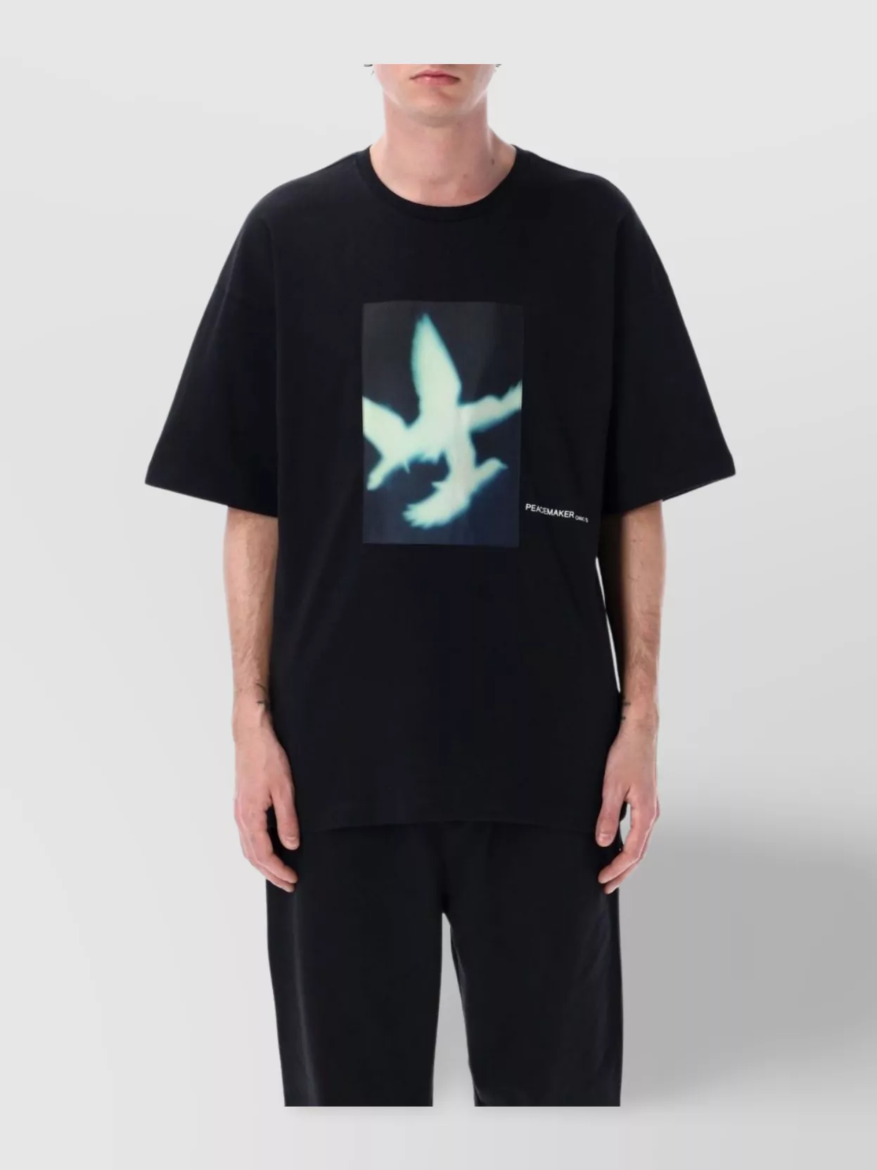 Oamc Graphic print dark t-shirt with short sleeves | The