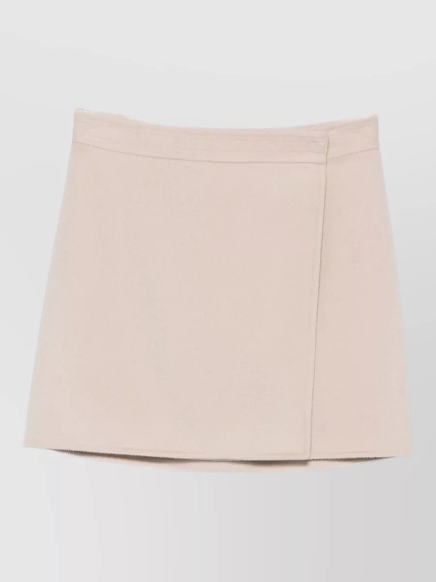 Semicouture Wool High-Rise Straight Skirt