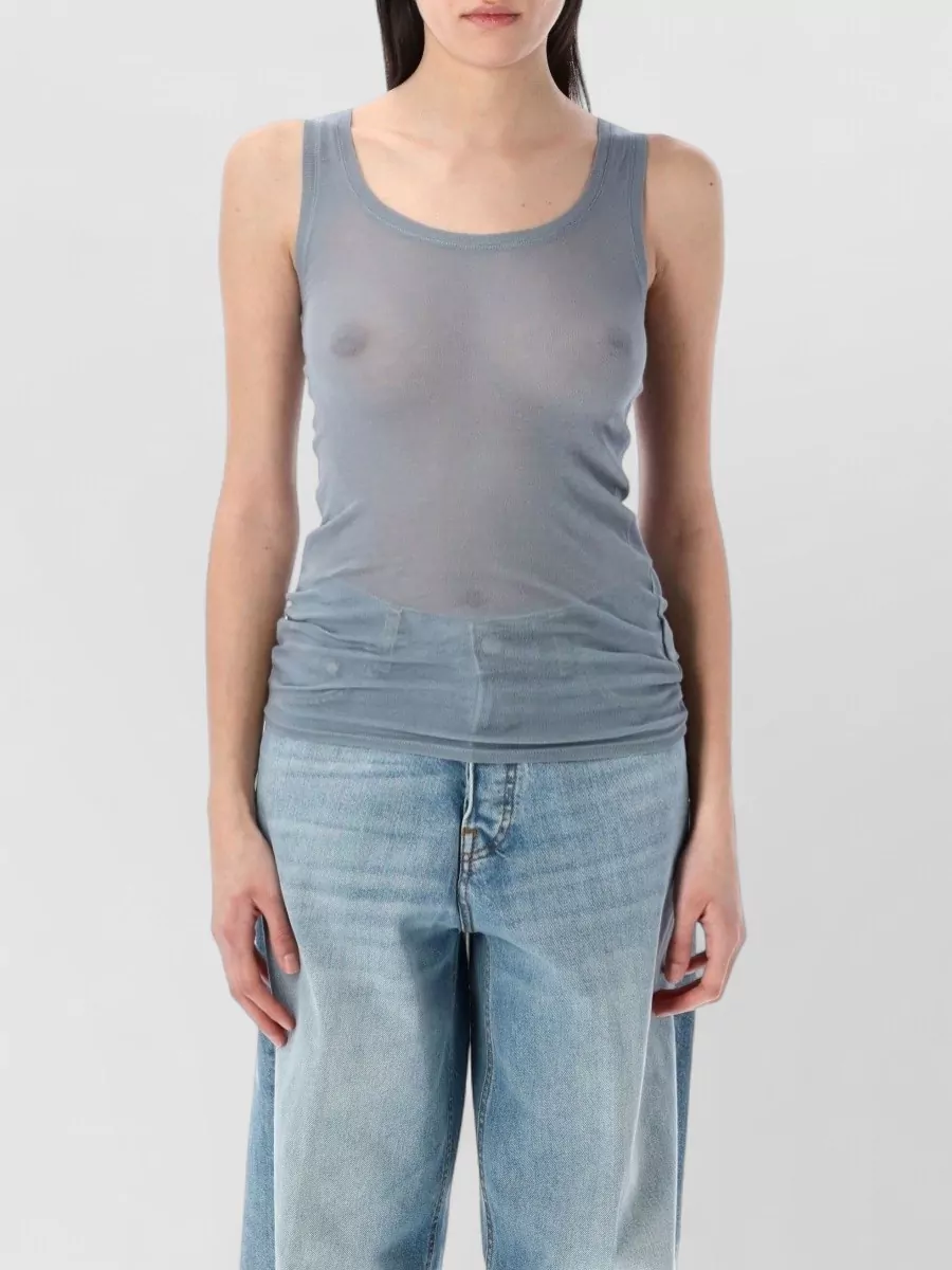 American Vintage Cotton Scoop Neck Sleeveless Tank Top