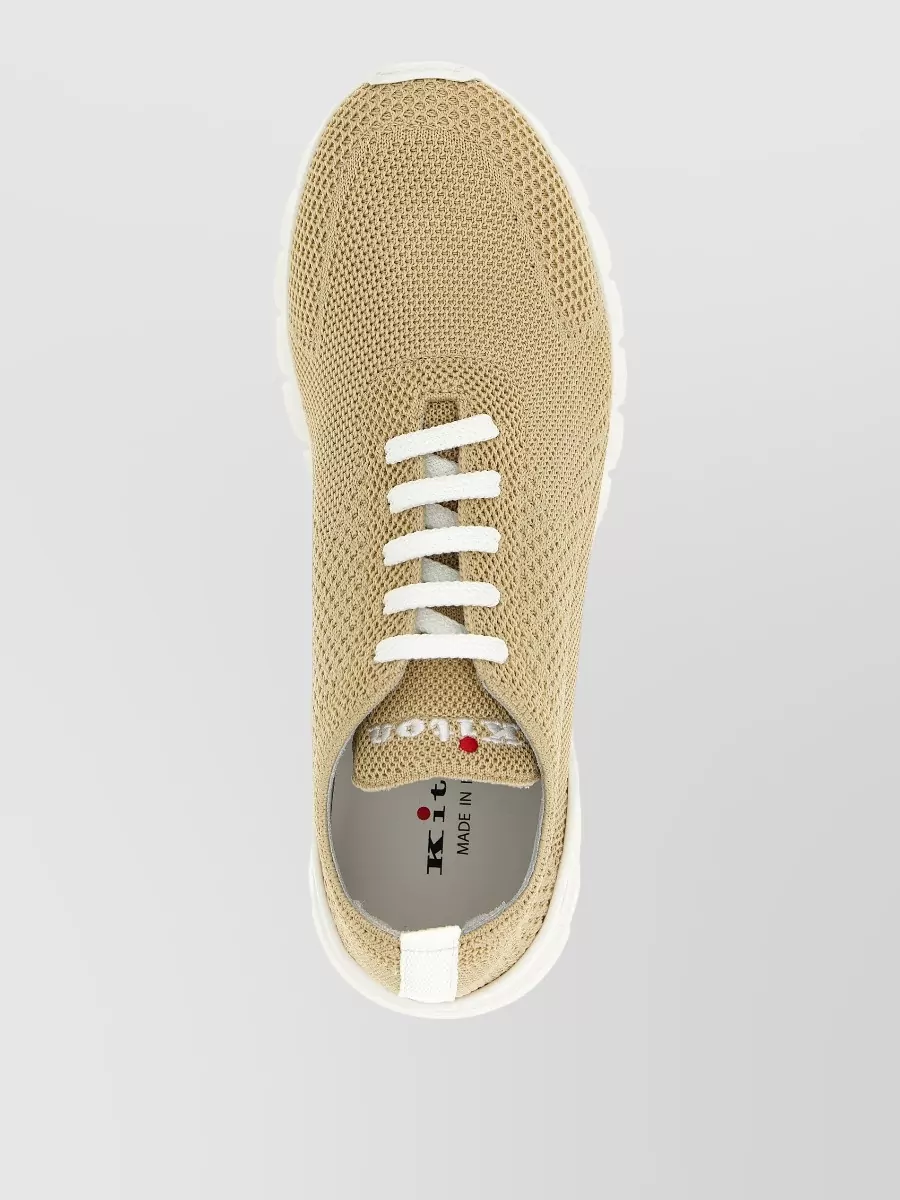 Kiton Mesh Sneakers Pull Tab Rubber Sole