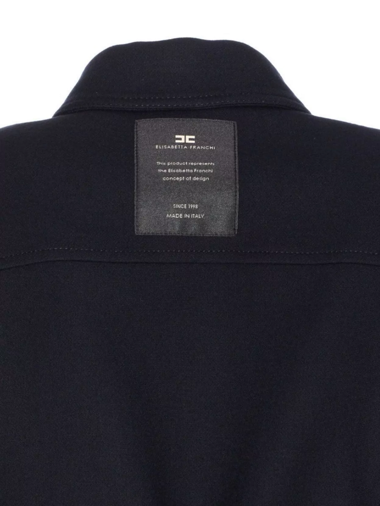 Elisabetta Franchi Belted Jacket Logo Buttons