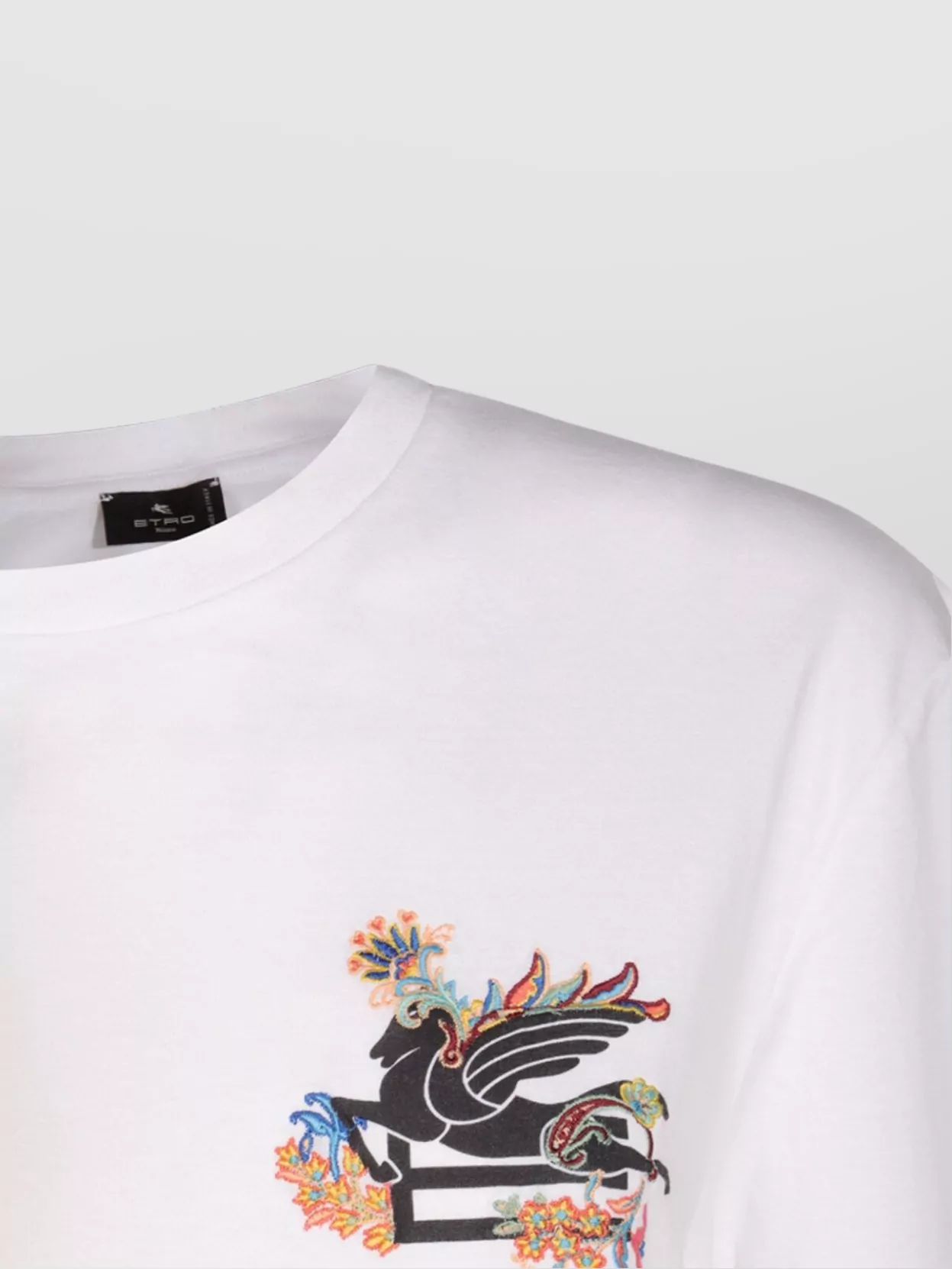 Etro Crew Neck Embroidered Short Sleeves Top