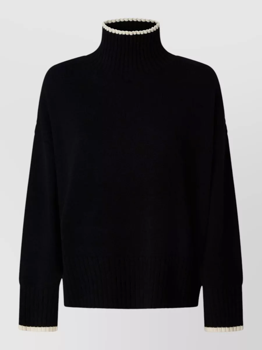 Pinko Cashmere wool turtleneck long-sleeve knitted top