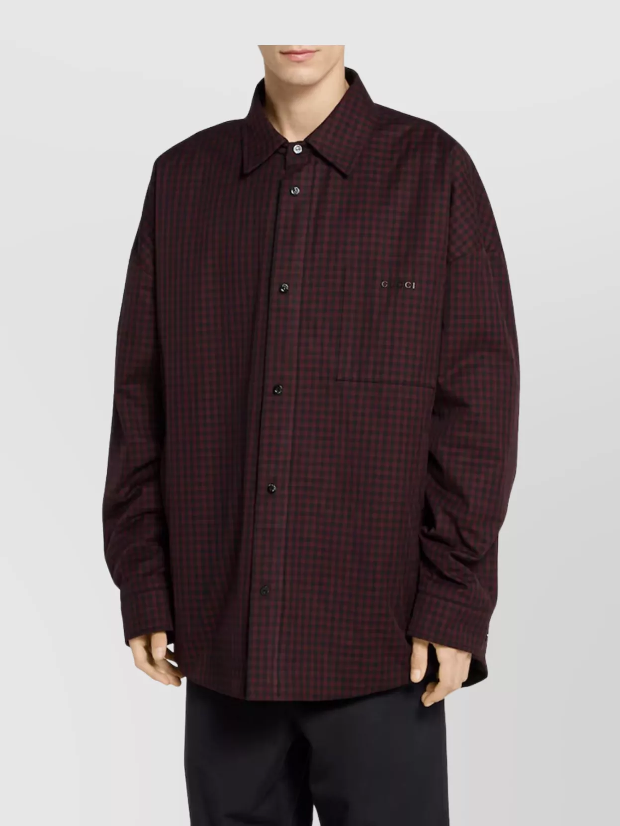 Gucci Padded Jacket Featuring Gingham Pattern