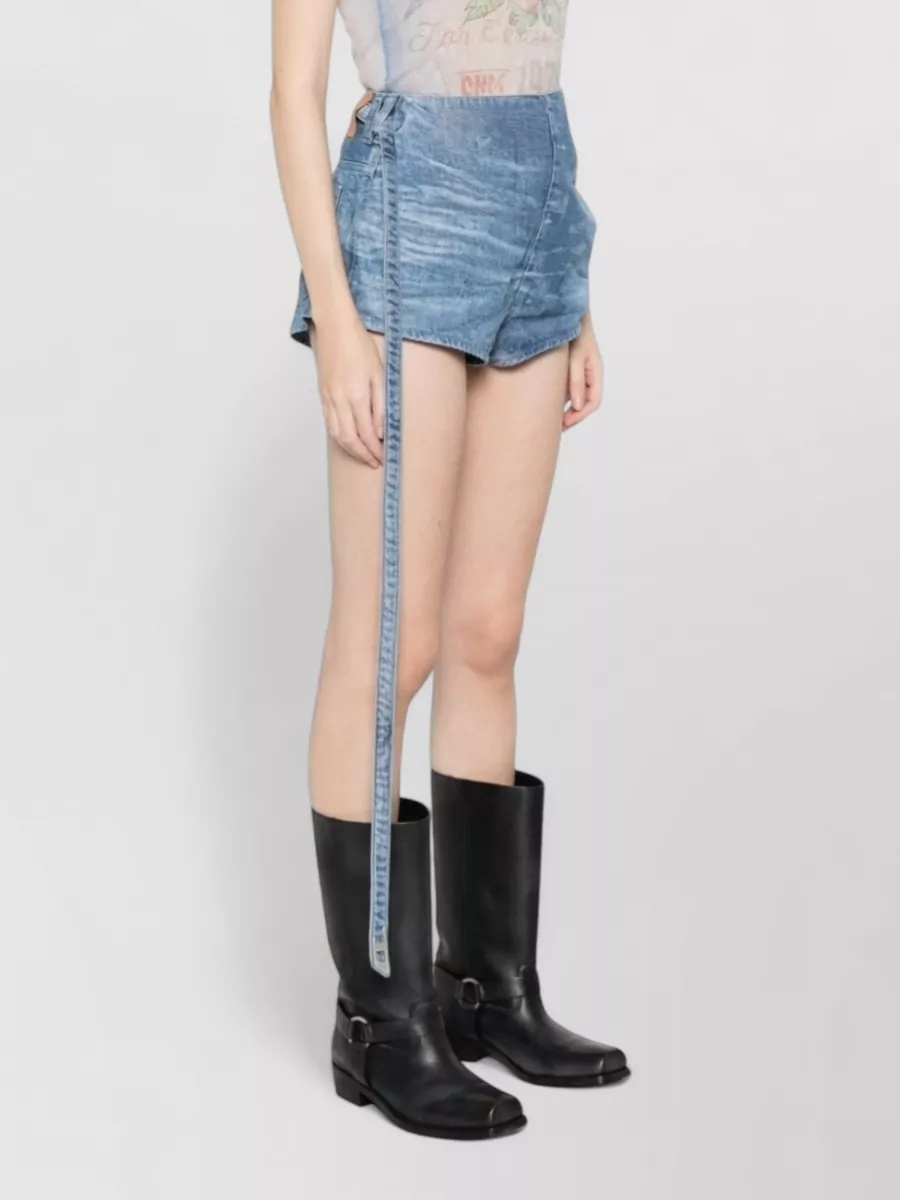 Diesel High-Rise Denim Short Shorts
