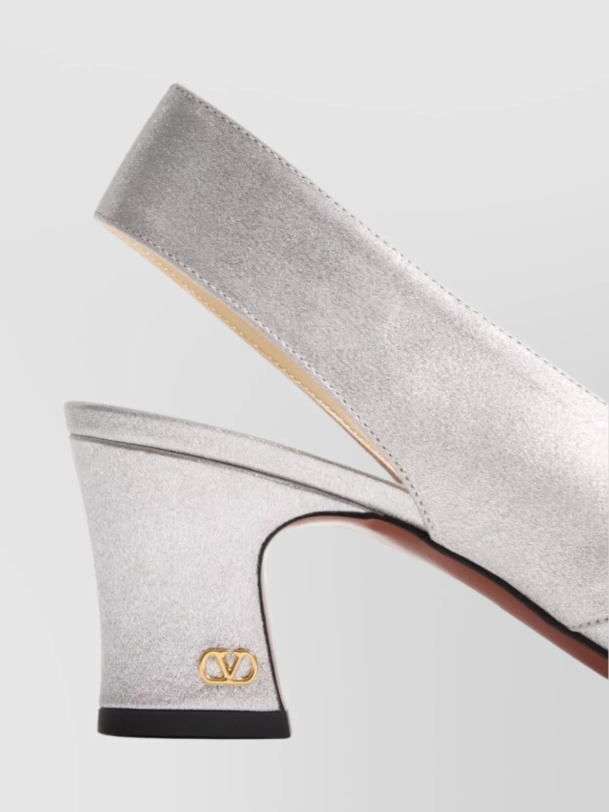 Shop Valentino Block Heel Embellished Slingback Square Toe Pumps