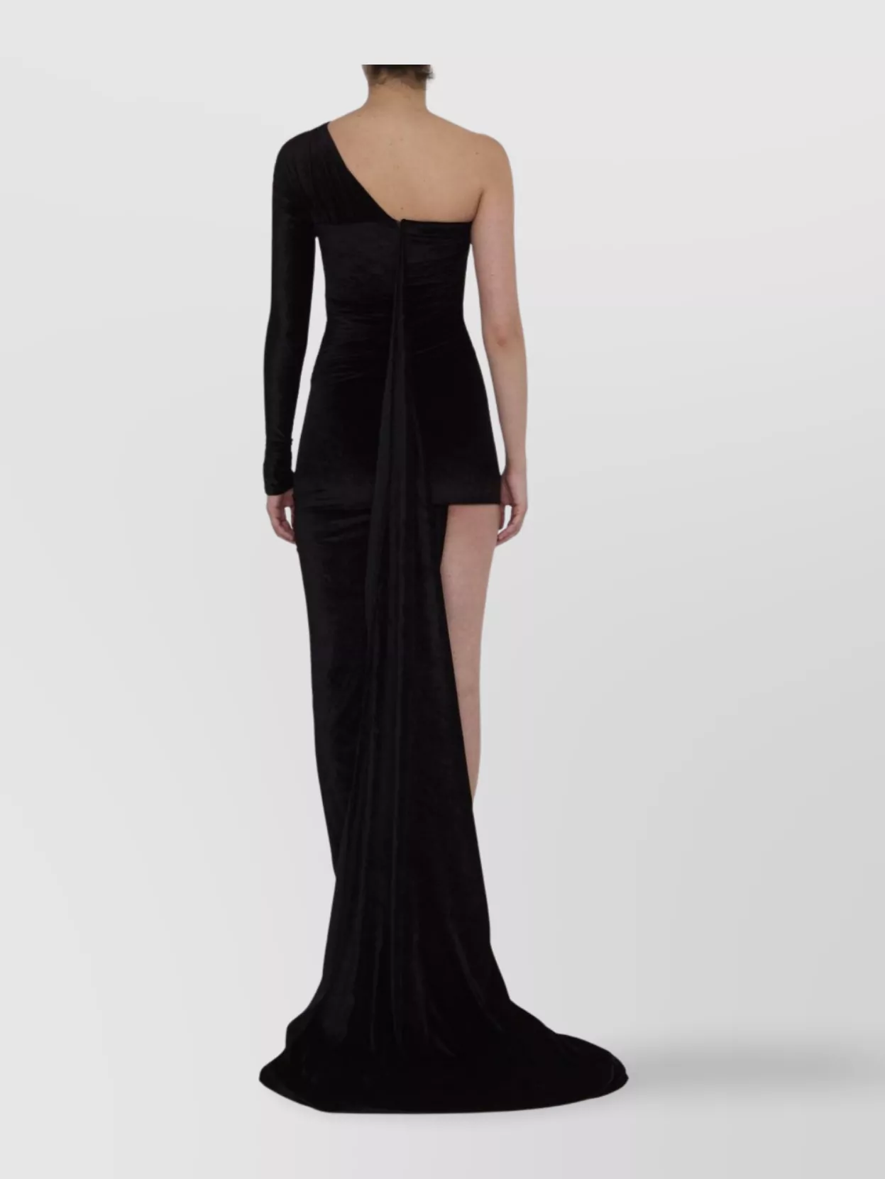 Balenciaga Asymmetric Draped One Shoulder Dress