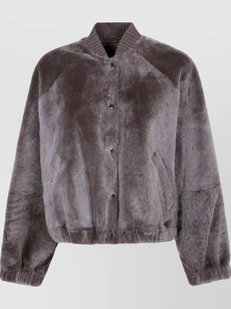 Brunello Cucinelli faux fur bomber jacket