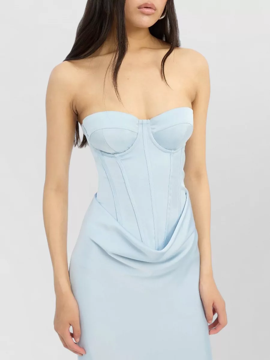 Rotate Satin Corset Maxi Dress