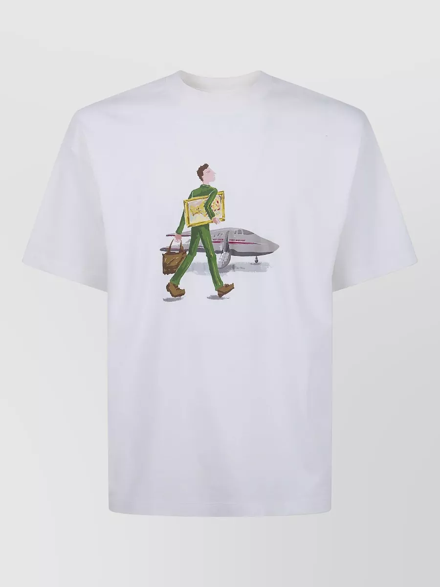 Drôle De Monsieur Cotton Printed T-Shirt