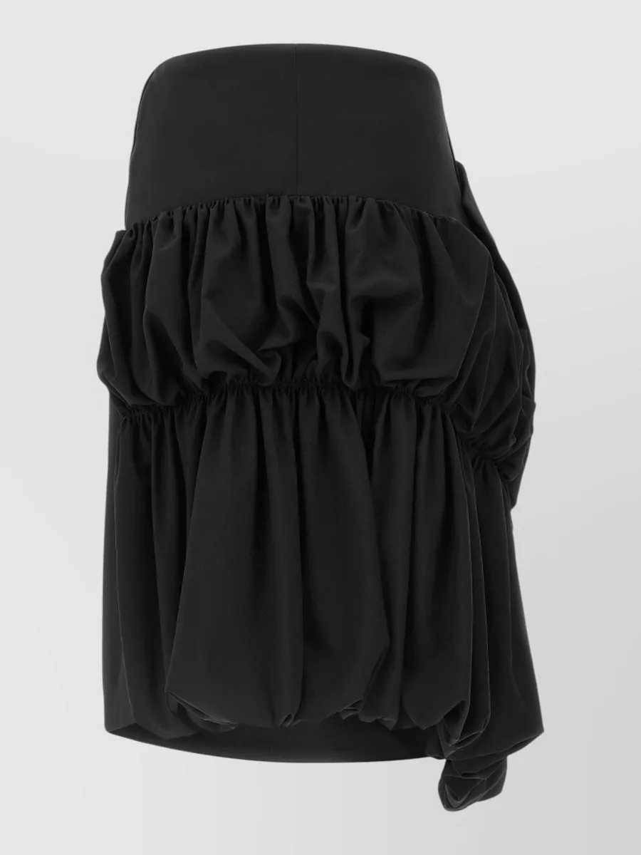 Comme Des Garçons Wool Asymmetric Draped Skirt